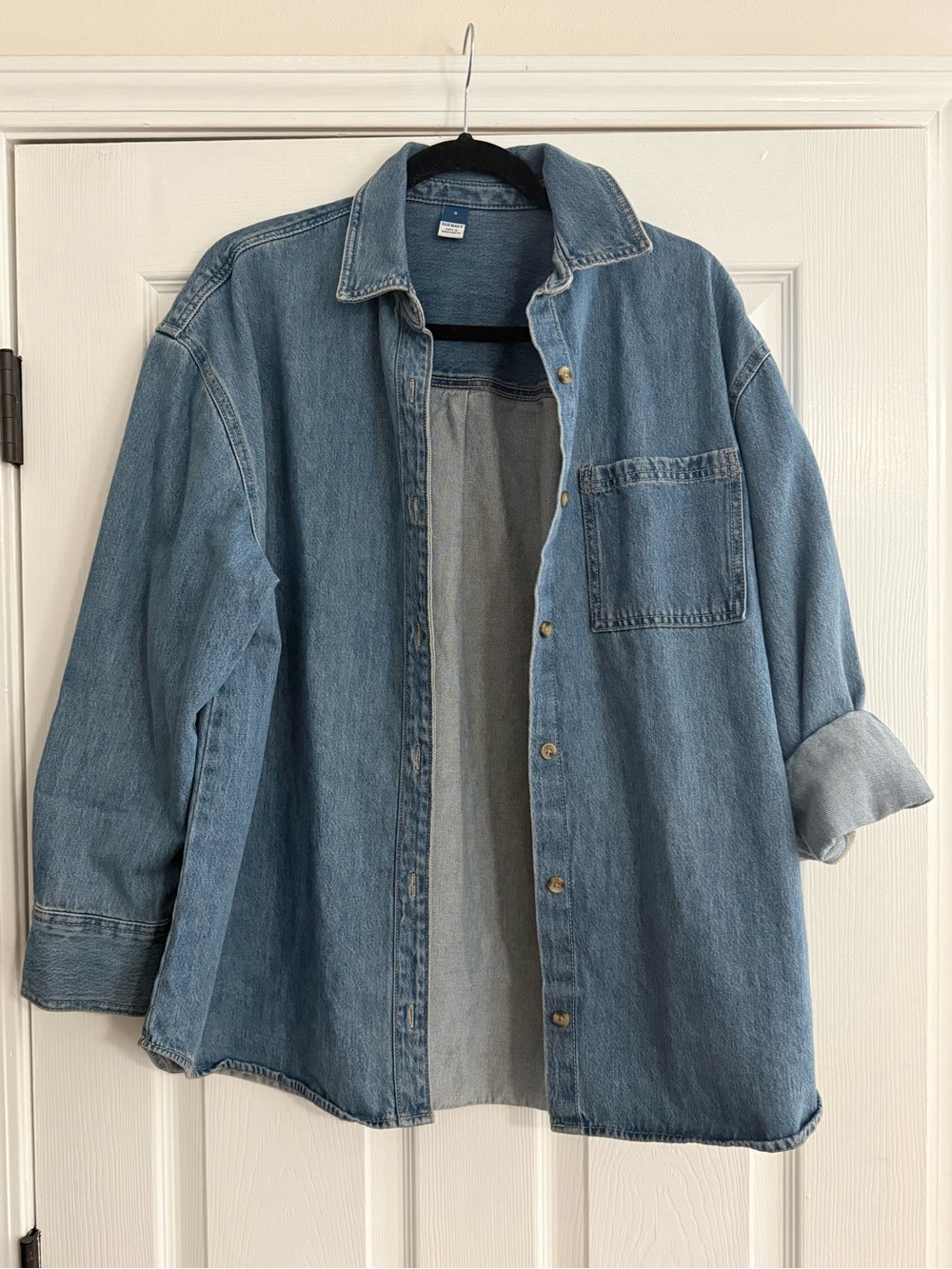 Old Navy Blue Denim Button-Down Shirt